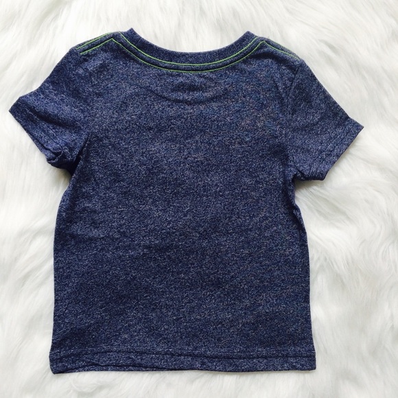Baby Boys Blue Baseball Tee Shirt - Picture 2 of 3